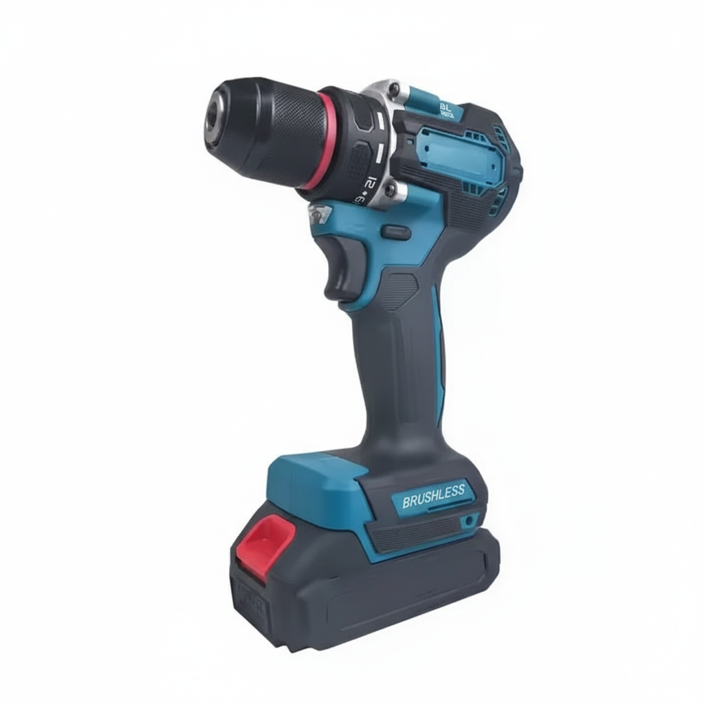 Drill on white background